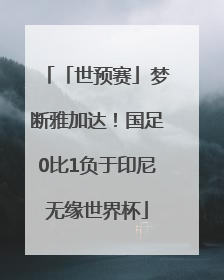 「世预赛」梦断雅加达！国足0比1负于印尼无缘世界杯