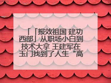 「报效祖国 建功西部」从职场小白到技术大拿 王建军在玉门找到了人生“高光时刻”