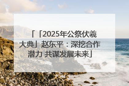 「2025年公祭伏羲大典」赵东平：深挖合作潜力 共谋发展未来