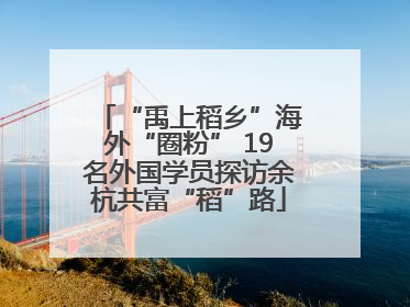 “禹上稻乡”海外“圈粉” 19名外国学员探访余杭共富“稻”路