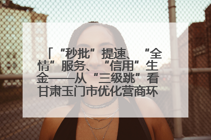 “秒批”提速、“全情”服务、“信用”生金——从“三级跳”看甘肃玉门市优化营商环境的进阶之路