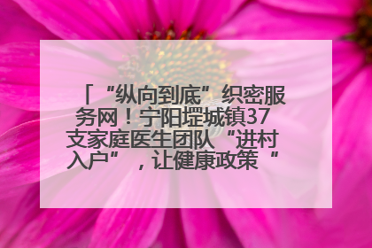 “纵向到底”织密服务网！宁阳堽城镇37支家庭医生团队“进村入户”，让健康政策“落地生根”