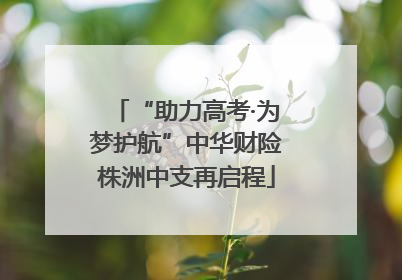 “助力高考·为梦护航”中华财险株洲中支再启程