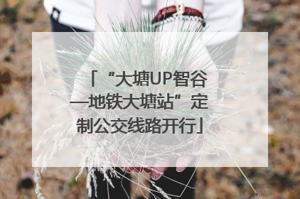 “大塘UP智谷—地铁大塘站”定制公交线路开行
