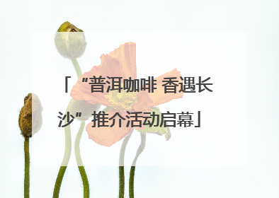 “普洱咖啡 香遇长沙”推介活动启幕