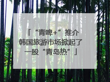 “青啤+”推介 韩国旅游市场掀起了一股“青岛热”