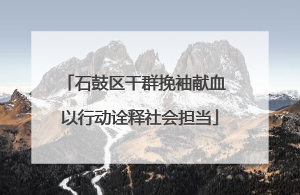 石鼓区干群挽袖献血 以行动诠释社会担当