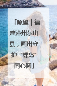 瞭望｜福建漳州东山县，画出守护“蝶岛”同心圆