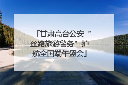 甘肃高台公安“丝路旅游警务”护航全国端午盛会
