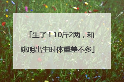 生了！10斤2两，和姚明出生时体重差不多