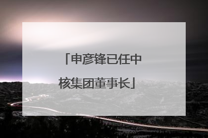 申彦锋已任中核集团董事长