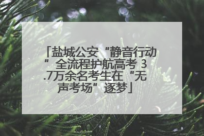 盐城公安“静音行动”全流程护航高考 3.7万余名考生在“无声考场”逐梦