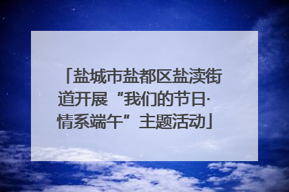 盐城市盐都区盐渎街道开展“我们的节日·情系端午”主题活动