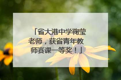 省大港中学鞠莹老师，获省青年教师赛课一等奖！