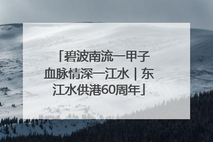 碧波南流一甲子 血脉情深一江水｜东江水供港60周年