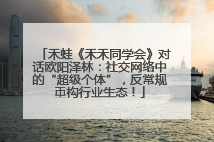 禾蛙《禾禾同学会》对话欧阳泽林：社交网络中的“超级个体”，反常规重构行业生态！