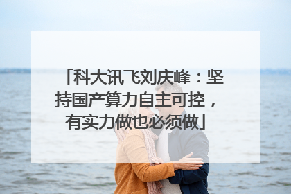 科大讯飞刘庆峰：坚持国产算力自主可控，有实力做也必须做