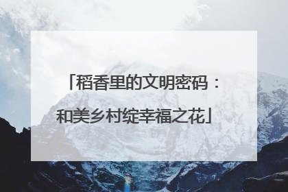稻香里的文明密码：和美乡村绽幸福之花