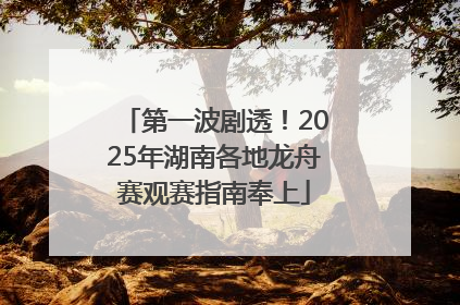 第一波剧透！2025年湖南各地龙舟赛观赛指南奉上