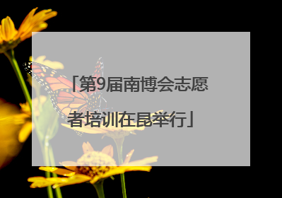 第9届南博会志愿者培训在昆举行
