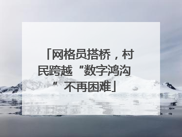 网格员搭桥，村民跨越“数字鸿沟”不再困难