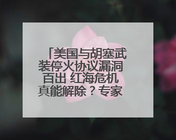 美国与胡塞武装停火协议漏洞百出 红海危机真能解除？专家分析→