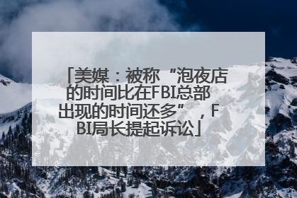 美媒：被称“泡夜店的时间比在FBI总部出现的时间还多”，FBI局长提起诉讼