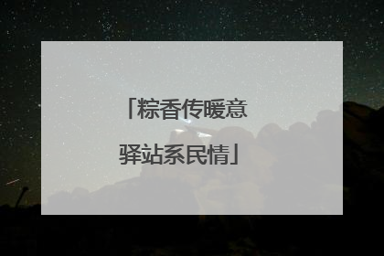 粽香传暖意 驿站系民情
