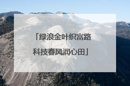 绿浪金叶织富路 科技春风润心田