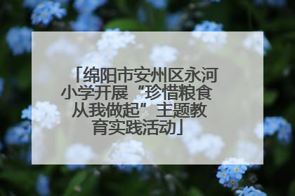 绵阳市安州区永河小学开展“珍惜粮食 从我做起”主题教育实践活动