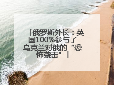 俄罗斯外长：英国100%参与了乌克兰对俄的“恐怖袭击”