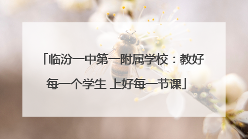临汾一中第一附属学校：教好每一个学生 上好每一节课
