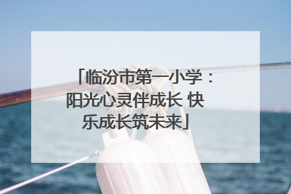 临汾市第一小学：阳光心灵伴成长 快乐成长筑未来