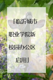 临沂城市职业学院新校园办公区启用