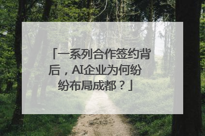 一系列合作签约背后，AI企业为何纷纷布局成都？