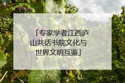 专家学者江西庐山共话书院文化与世界文明互鉴
