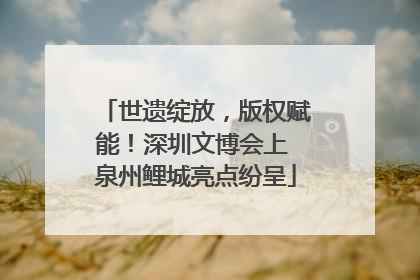 世遗绽放，版权赋能！深圳文博会上 泉州鲤城亮点纷呈