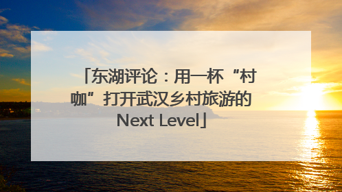 东湖评论：用一杯“村咖”打开武汉乡村旅游的Next Level