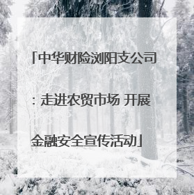 中华财险浏阳支公司：走进农贸市场 开展金融安全宣传活动