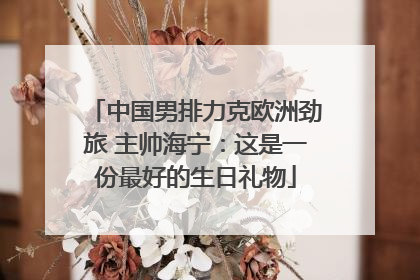 中国男排力克欧洲劲旅 主帅海宁：这是一份最好的生日礼物