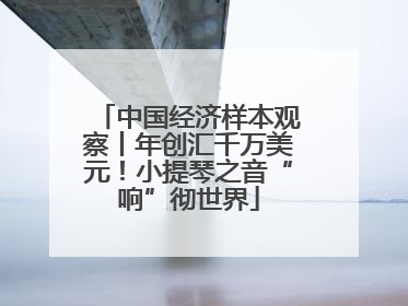中国经济样本观察丨年创汇千万美元！小提琴之音“响”彻世界