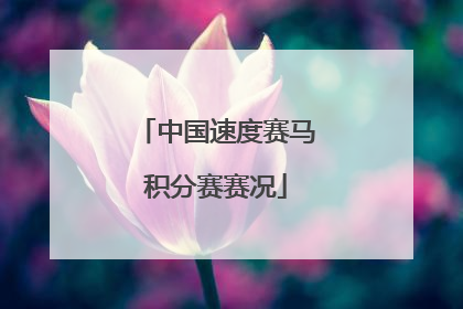 中国速度赛马积分赛赛况