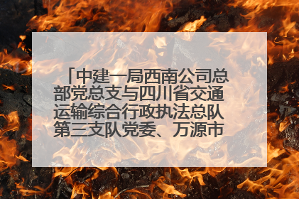 中建一局西南公司总部党总支与四川省交通运输综合行政执法总队第三支队党委、万源市草坝镇莲花院村党支部开展党建联建