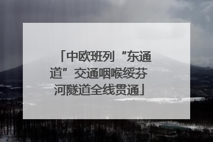 中欧班列“东通道”交通咽喉绥芬河隧道全线贯通
