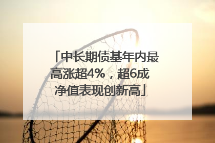 中长期债基年内最高涨超4%，超6成净值表现创新高