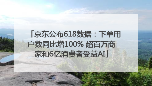 京东公布618数据：下单用户数同比增100% 超百万商家和6亿消费者受益AI