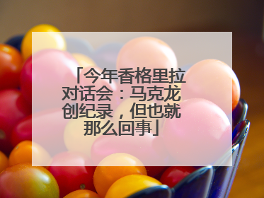 今年香格里拉对话会：马克龙创纪录，但也就那么回事