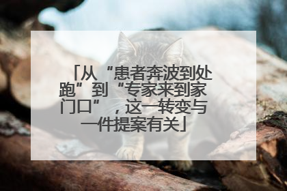 从“患者奔波到处跑”到“专家来到家门口”，这一转变与一件提案有关