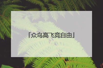 众鸟高飞竞自由