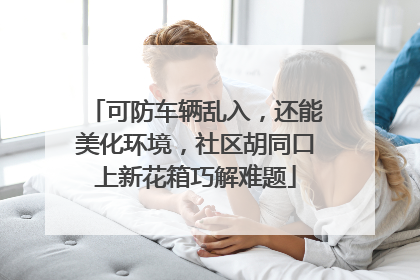 可防车辆乱入，还能美化环境，社区胡同口上新花箱巧解难题